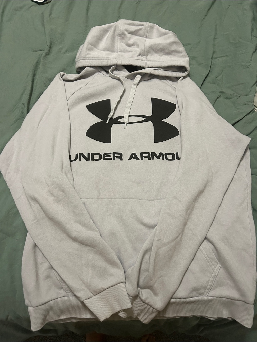 Under Armour White Hoodie with Black Logo